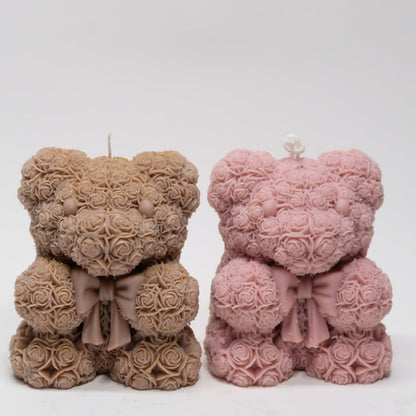 Teddy Rose Bear Candle ontario